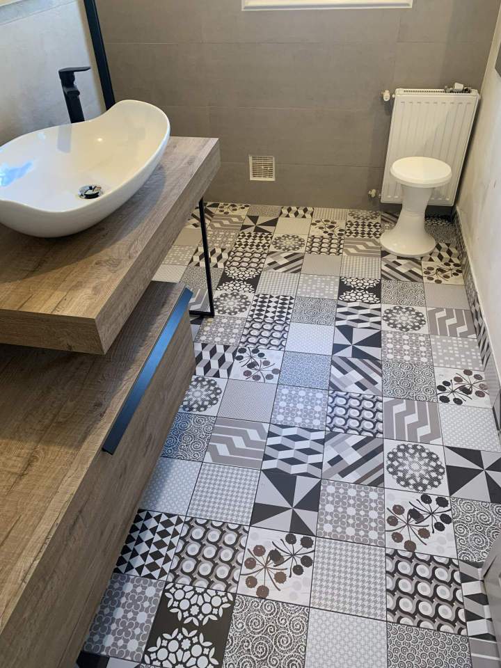 SOL SDE IMITATION CARREAUX DE CIMENT